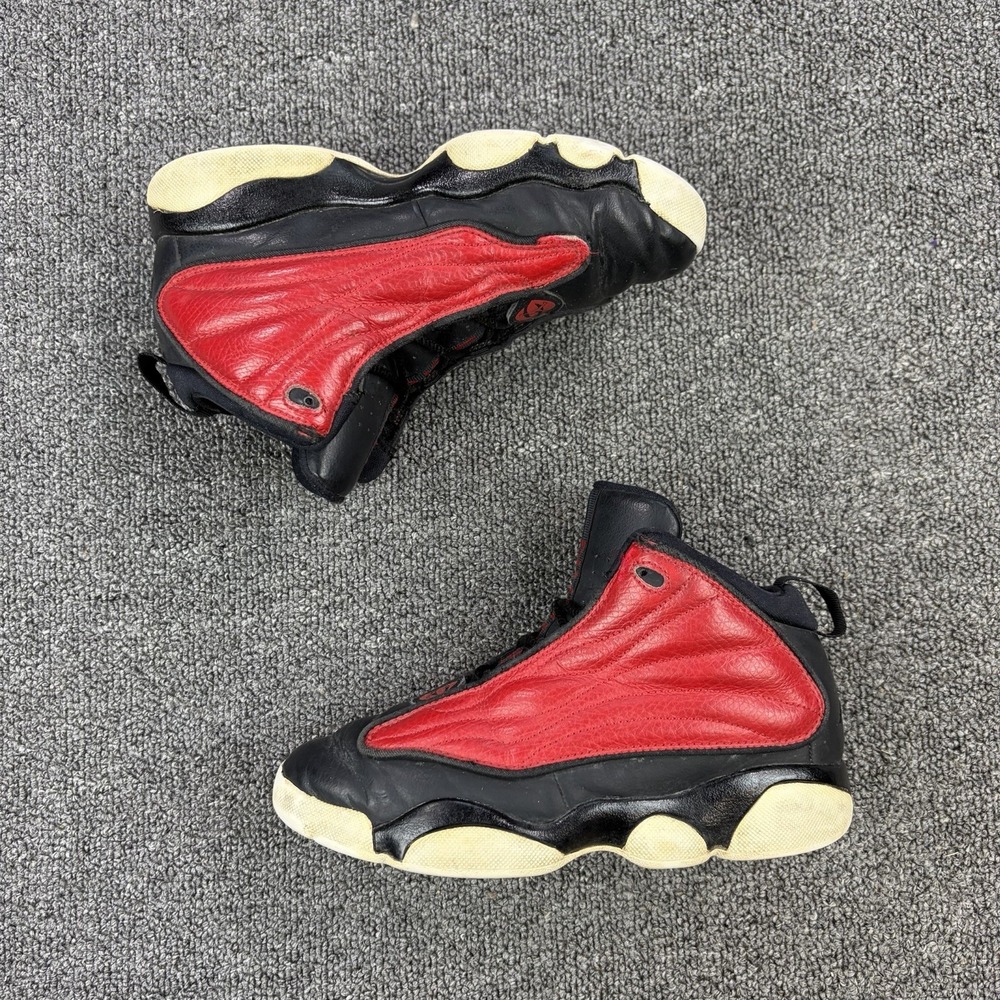Nike Air Jordan Pro Strong Black Red Youth Sneakers 407485-601 Size 3Y